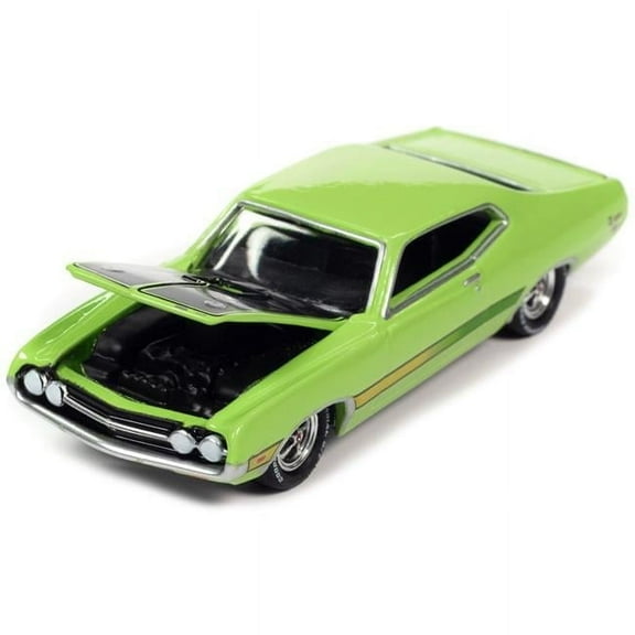 Johnny Lightning Jlmc031 Muscle Car Ver B 1971 Ford Torino Cobra Lime