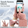 thumbnail image 3 of FZ FANTASTIC ZONE Womens Winter Beanie Hats Scarf Touchscreen Gloves Set Fleece Lined Knit Skull Caps Long Scarves for Women Men, 3 of 8
