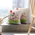 thumbnail image 6 of LALILO Throw Pillow Covers Cute Pig Walking Green Grass Red Cushion Cover 18" x 18", 4331 Pack, 6 of 6