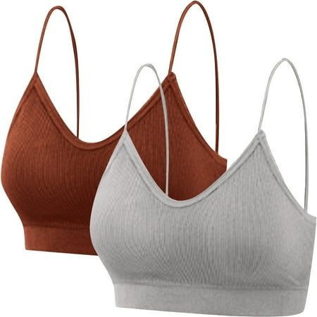 Pavied Minimizer Bras Bralettes for Women Seamless Bras Lady s Two Piece Set Seamless Top Strap Breast Pad Thread Plus Size Underwear Plus Size Bra Womens Bras M M