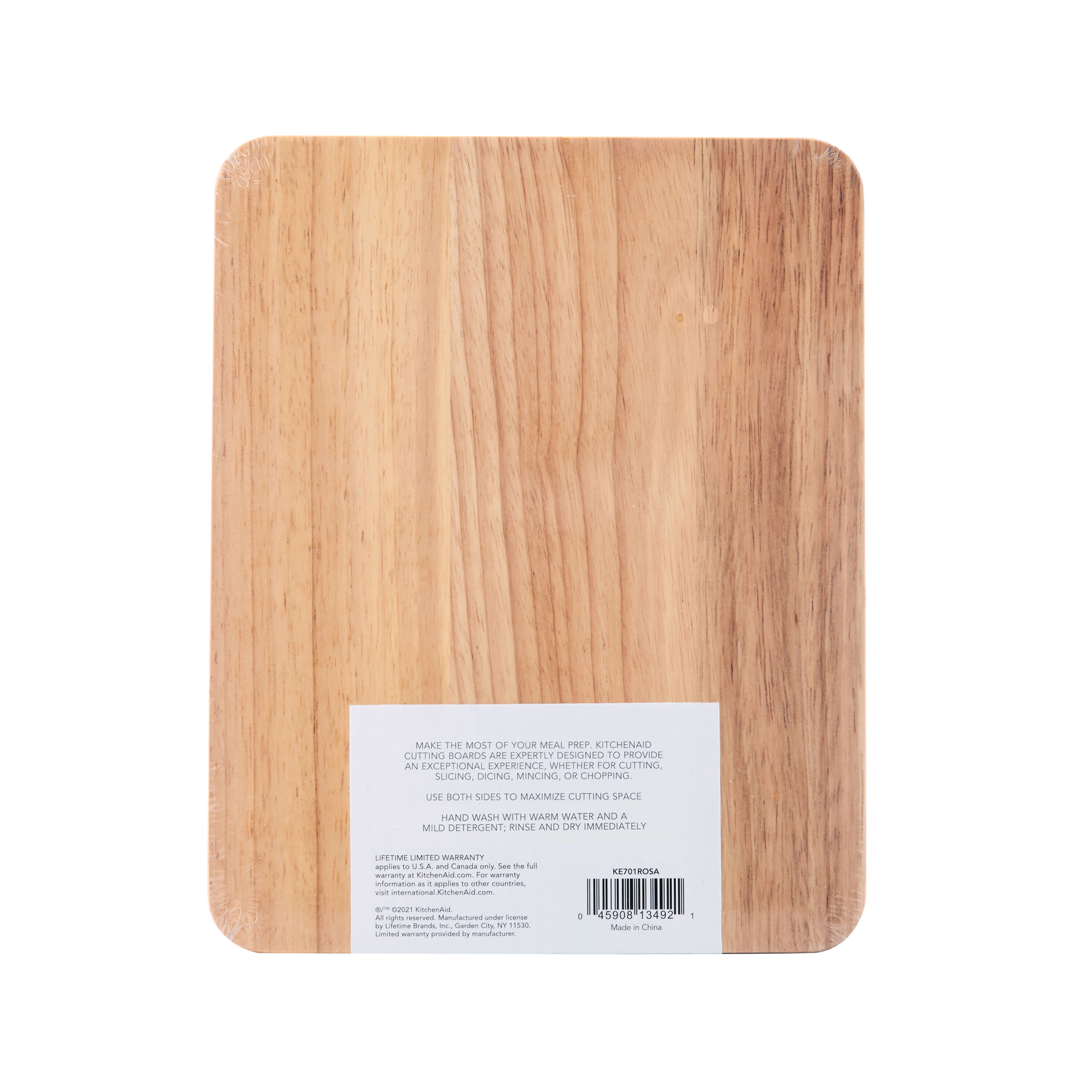 Kitchenaid Classic Rubberwood Cutting Board, 8-inches x 10-inches, Natural
