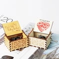 thumbnail image 2 of Caja de música con manivela manual de madera, tema de San Valentín, regalo para amantes, regalo de cumpleaños para novia, 2 of 4