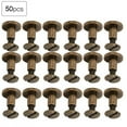 thumbnail image 1 of Cergrey Rivet Kit,Flat Head Rivet,50 Set 8mm Pure Copper Flat Head Rivets Leather Strap Screws Kit For Notebook Binding, 1 of 8