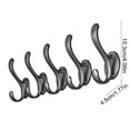 thumbnail image 3 of TOPRenddon 5-Pack Heavy Duty Adhesive Hooks – No-Drill Wall Mounted Organizers for Bathrooms, Entryways & Closets, Gray, 3 of 6