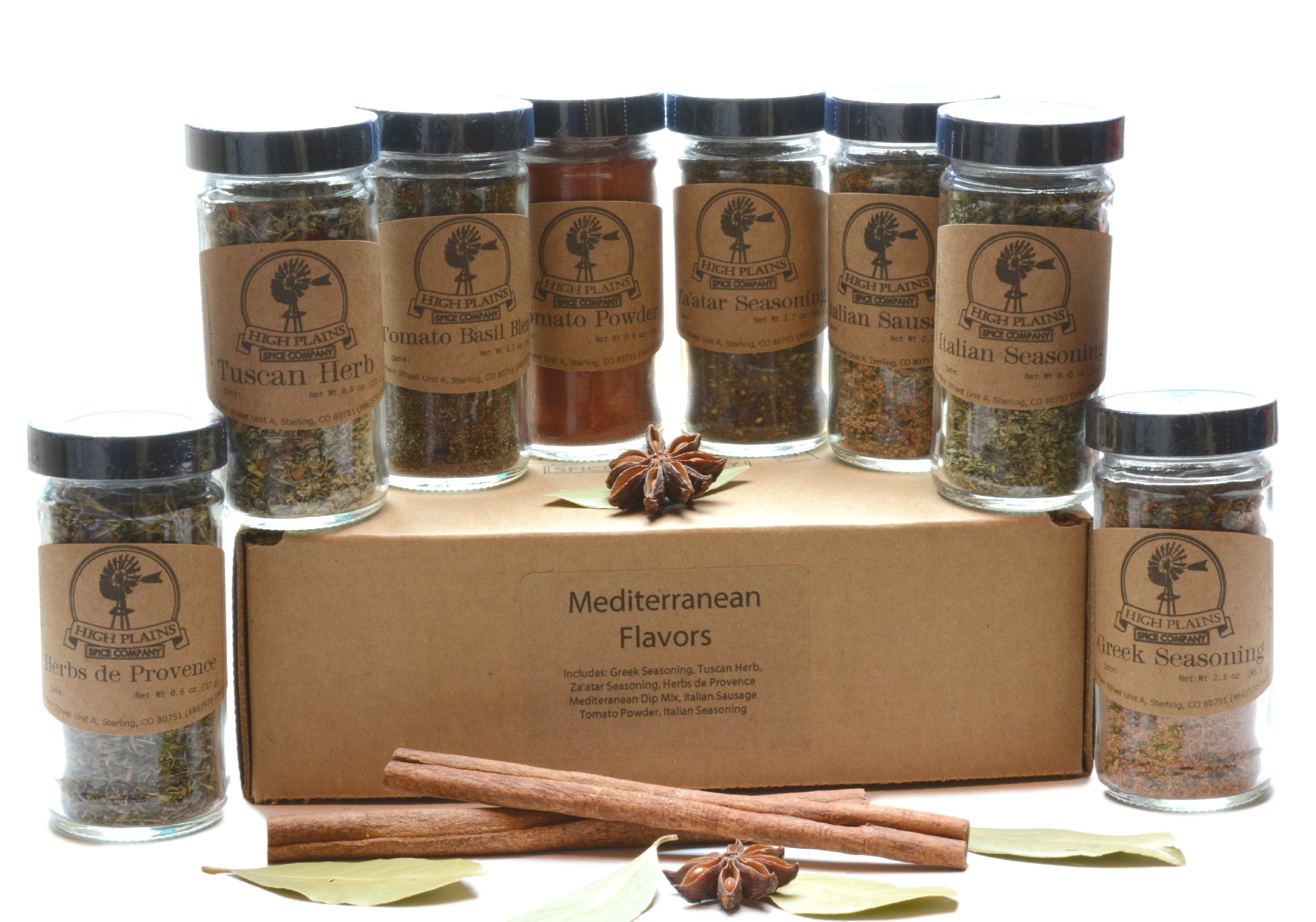 Mediterranean Flavors BBQ Rub and Spices Gift Set of 8 Gift Set by