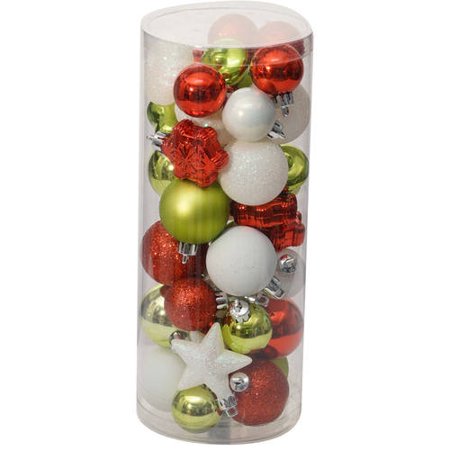  Holiday  Time Christmas  Ornaments  Traditional Mini Set of 