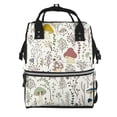 thumbnail image 1 of Disketp Colorful Mushrooms and Plants Mochila de Pañales de Gran Capacidad con Múltiples Bolsillos, Mochila de Viaje Multifuncional para Bebé, Unisex, Moderna y Resistente, 1 of 6