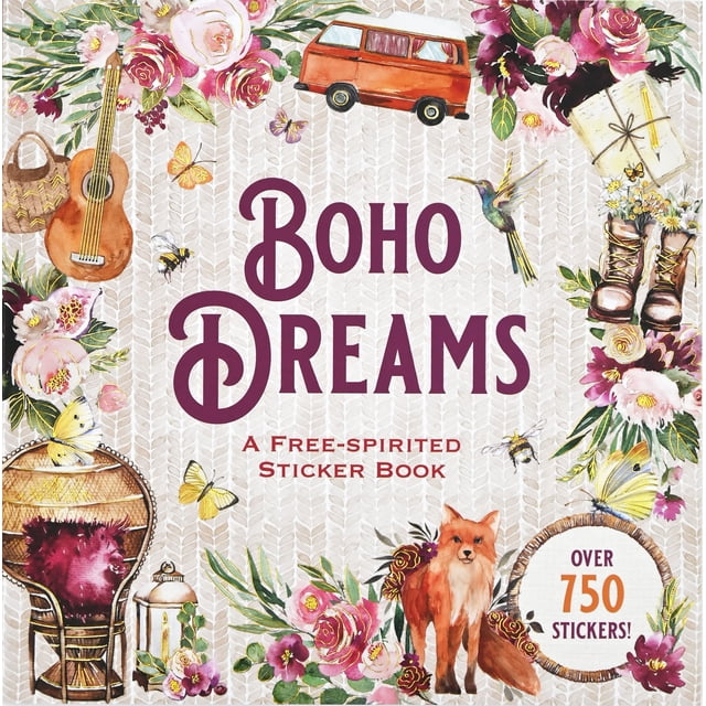 Libro de pegatinas PETER PAUPER PRESS Boho Dreams Free-Spirited