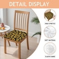 thumbnail image 2 of Black Sunflower Seat Covers for Dining Room Chairs Set Of 4,Stretch Printed Washable Chair Seat Cover with Elastic Ties and Button,Removable Waterproof Couch Cushion Covers, 2 of 6