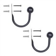 thumbnail image 4 of Kenney Ball End Window Curtain Holdback Pair, Black, 4 of 4