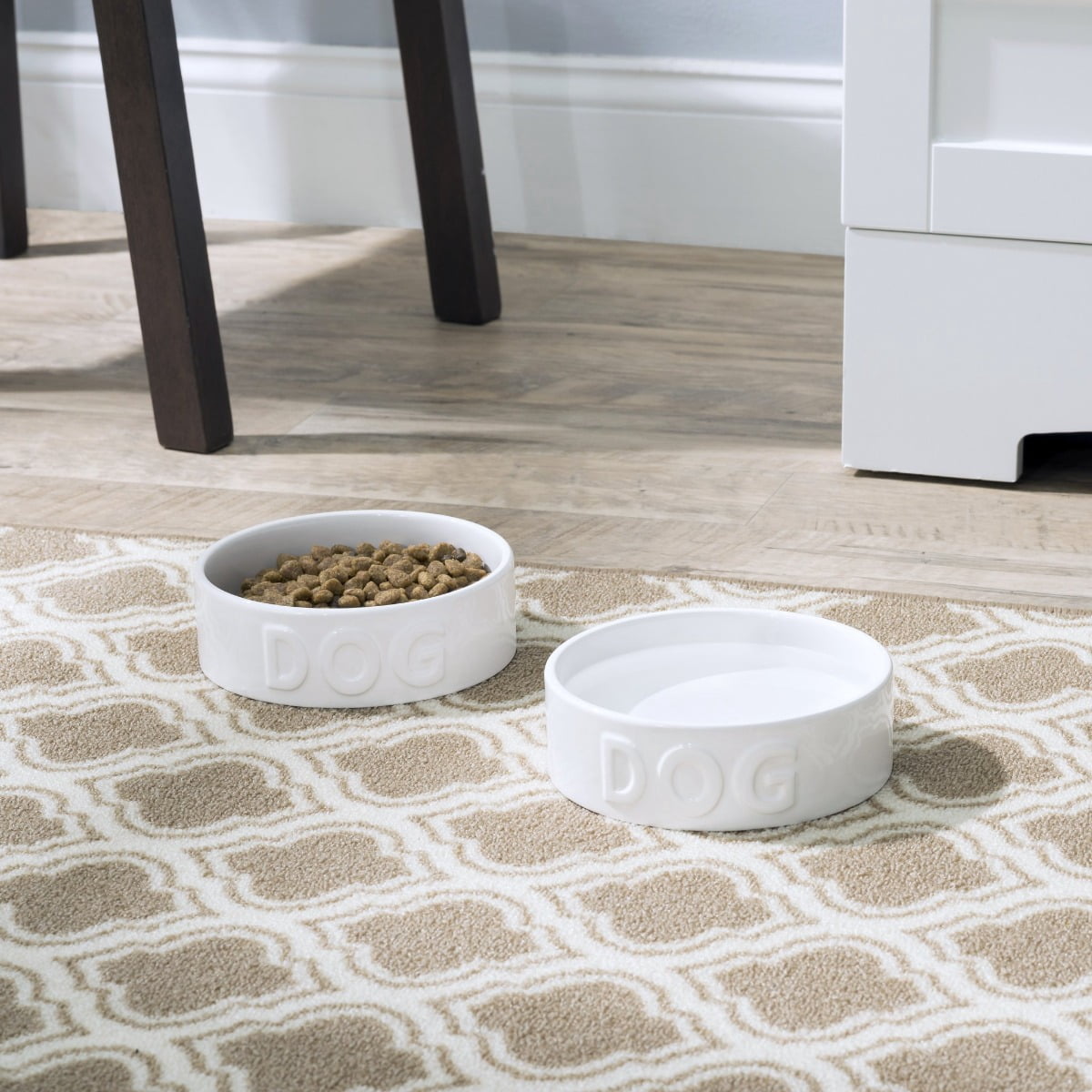 Park Life Designs 8.5" Large Pet Bowl | Classic Dog (White)