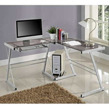 Upc 812492019367 Glass And Metal Corner Computer Desk Multiple