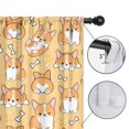 thumbnail image 4 of Blackout Kids Curtains,Corgi Dog and Footprints Childrens Insulated Curtains Set Of 2,Bedroom Essentials,Toddler Room Decor 42"x54"(106x137cm), 4 of 4