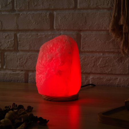 Himalayan Shop LED Color Changing Salt Lamp with USB Cord, White