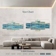 thumbnail image 3 of Elephant Stock Ocean Waves Wall Art - Horizontal Multi Panel Canvas - Living Room Wall Decor - Abstract Multi Panel - Blue And Gray Decor By Albena Hristova - 92" x 42", 3 of 4