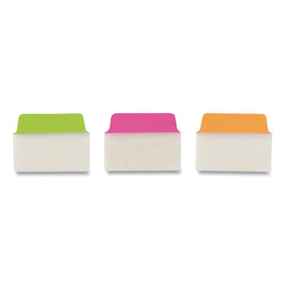 Ultra Tabs Repositionable Standard Tabs, 1/5-Cut Tabs, Assorted Neon, 2" Wide, 24/pack | Bundle of 5 Packs