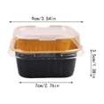 thumbnail image 3 of 60Pcs Aluminum Foil Cake Tray, Disposable Baking Pans for Desserts, Cheesecakes, and Individual Pudding Molds 3 Inch Black, 3 of 6