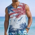 thumbnail image 2 of Vamuko 250th Anniversary Tank Top Man Graphic Short Sleeve Independence Day Shirts We the Peaple American Flag Loose Fit Tanks 4th Of July Printed Tees Light Blue 2XL, 2 of 8