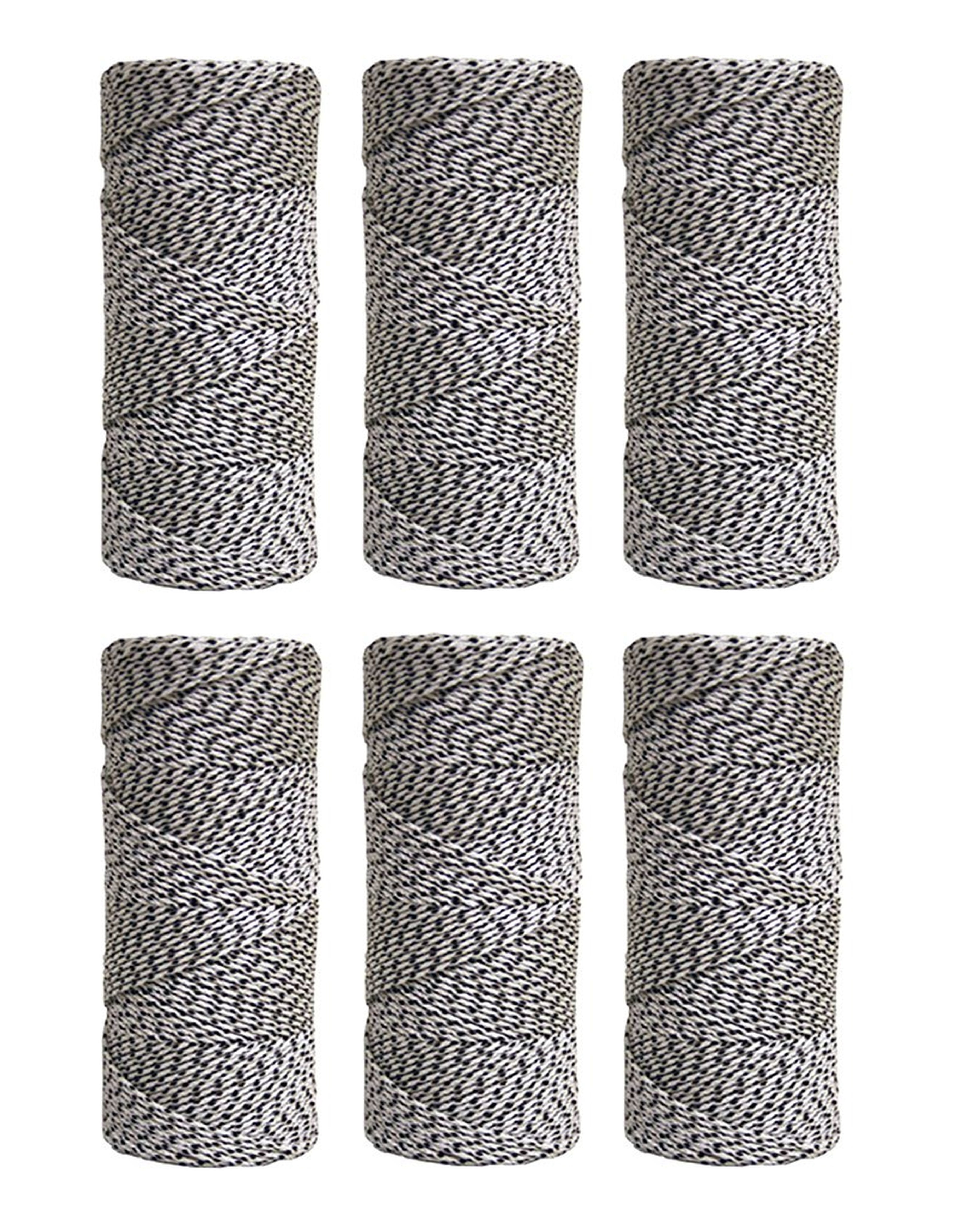 Kraft Tool Co. BC352 500 ft. White & Black Bonded Braided Line, 6-Pack ...