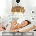 thumbnail image 5 of Chords Attic 18" 6-Light  Boho Ceiling Fan with Lights and Remote Control, Farmhouse Ceiling Fan with Natural Jute Rope Woven Drum Shade for Bedroom, Living Room, Patio, 5 of 8