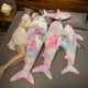 thumbnail image 2 of Juguetes de peluche de tiburón colorido para niños, cojín suave para sofá de animales marinos, almohada para dormir, tamaño gigante, 60-140cm, 2 of 5