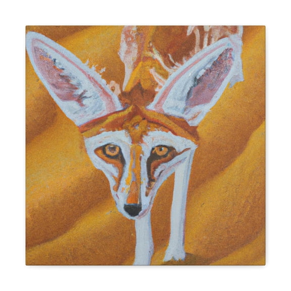 Fennec Fox Folk Art - Canvas