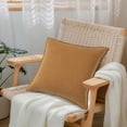 thumbnail image 6 of Hxlamzoo Chenille Herringbone Trim Sofa Pillow - Solid Color Velvet Lumbar Cushion with Polyester-Spandex Blend, 15.75x15.75x1.18 Inches for Living Room, Bedroom, Office, Car Seat Backrest Support, 6 of 6