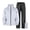 White, variant on Waterproof Rain Suit Jacket & Trouser Suit, Breathable Jacket with Pants, 2 Pcs Rainwear with Hooded