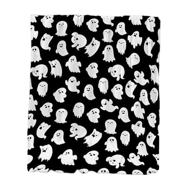 Flannel Digital Printing Comfortable Soft Warm Double Fleece Small Blanket Air Conditioning Blanket Sofa Blanket 1pc Polyester Halloween Design Machine Washable for Home Use
