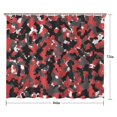 thumbnail image 5 of Red Camo Digital Pixel Pattern Shower Curtain 84"x72" ,Bathroom Decorative Shower Curtains Set with 12 Hooks,Modern Waterproof Washable Shower Curtain, 5 of 6