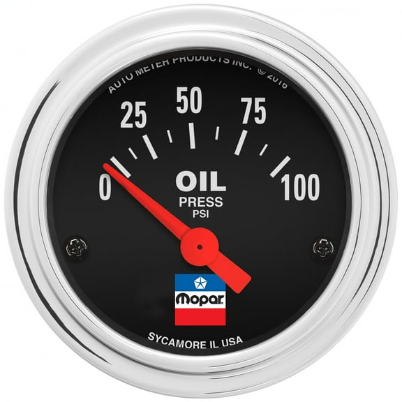 Auto Meter 880786 Officially-Licensed Mopar Classic Oil Pressure Gauge 2 1/16 in
