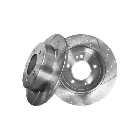 Rear 262mm Drilled Slotted Brake Disc Rotors For 2011-2019 Hyundai Elantra