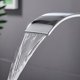 thumbnail image 2 of Grifo De Lavabo En Cascada Plateado, Grifo De Baño con Carrete De Cerámica, Agua Fría Y Caliente Disponible, Grifo Monomando para Lavabo Sin Plomo Y Sin Níquel Rojo Verde Cocina, Decoración y Otros, 2 of 4