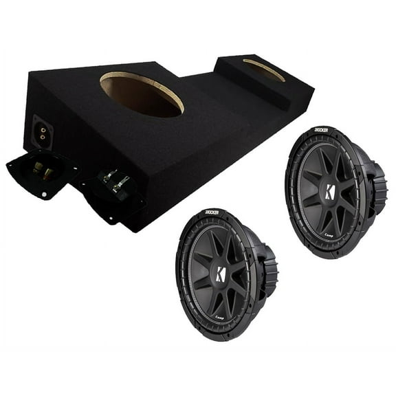 Kicker 43C124 12" Comp C12 Series 150W RMS 4 Ohm Sub & ASC TRUCK572X12 Sub Box