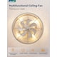 thumbnail image 4 of Ventilador de Techo LEDIARY 20" Blanco Dorado Empotrado con Control Remoto, 4 of 7