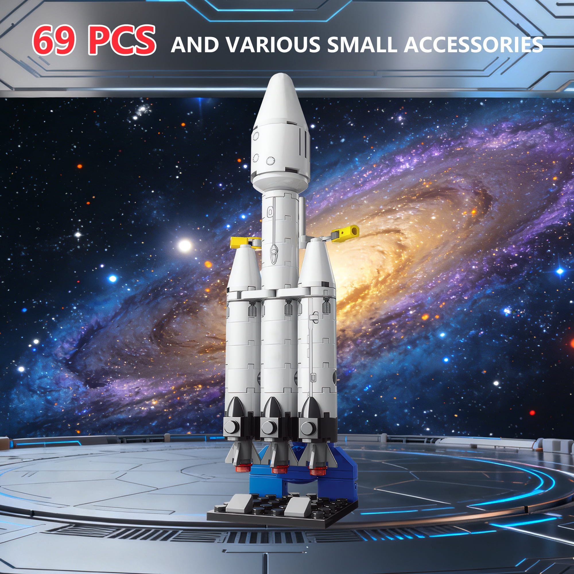 69 PCS Space Building Block Toys Set, STEM Educational Toy, Space Exploration Shuttle Gift for Ages 6+
