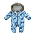 thumbnail image 2 of Esaierr Boys Girls Warm Down Cotton Snowsuit Baby Newborn Jumpsuits Baby Zipper Romper Winter Coat for 3M-3Y, 2 of 5