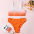 thumbnail image 2 of ibiyuan Toddler Bathing Suit Girl Two Piece Adjustable Straps Girls Bathing Suit Rash Guard Tankini for Girls with Chest Pad Color Block Skirted Teen Swimwear,10-11 Years, 2 of 6