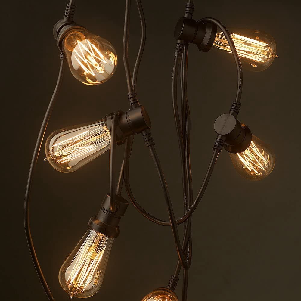 FEFEFW-Vintage Edison Light Bulbs - 2 Pack, 40W ST58 Vintage Squirrel Cage Filament, E26/E27 Base, Antique Incandescent Bulbs for Home Light Fixtures, 110V-130V