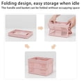 thumbnail image 5 of Collapsible Picnic Basket with Handles,Portable Foldable Storage Crate for Grocery,Camping,and Outdoor Use-Orange, 5 of 8