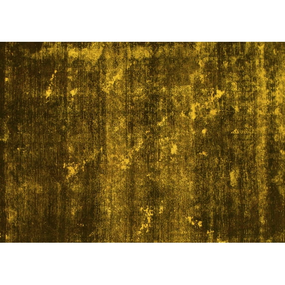 Ahgly Company Indoor Rectangle Abstract Yellow Modern Area Rugs, 8' x 12'