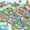Green 13, variant on Manfei Cartoon Town Map Twin Duvet Cover,City Roads Twin Bedding,Gray,Colorful Gamepad reversible,2-Piece,1 Duvet Cover and 1 Pillowcase