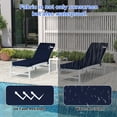 thumbnail image 6 of 72×21×3in Outdoor Chaise Lounge Cushions, Replacement Patio Chair Cushion With Headres, Waterproof Sun Lounger Cushions（1pc Navy blue）, 6 of 6