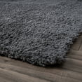thumbnail image 5 of Transitional 8x10 Area Rug Shag Thick (7'11'' x 10'3'') Solid Dark Gray Living Room Easy to Clean, 5 of 8