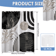 thumbnail image 3 of Dznils Boho Shower Curtain with Hooks, Modern Abstract Fabric Bathroom Curtain, 72" x 72", Black White, 3 of 10