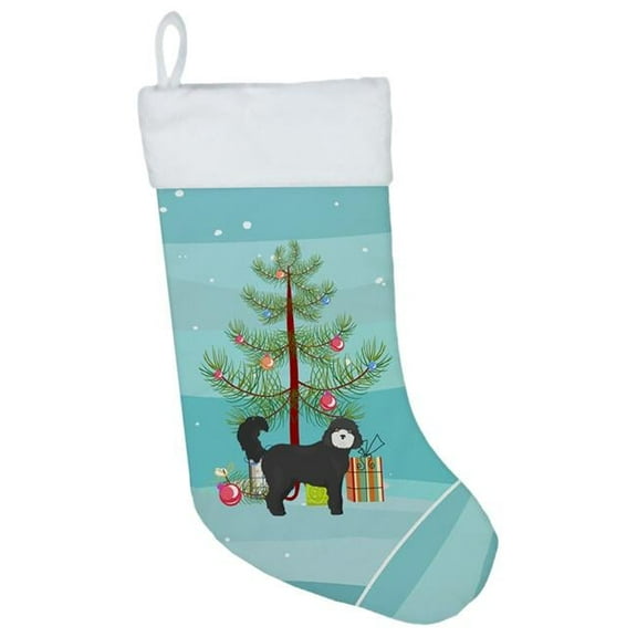 Black Cockapoo Christmas Tree Christmas Stocking