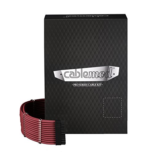 CableMod C-Series Pro ModMesh Sleeved Cable Kit for Corsair RM Black Label/RMi/RMX (Blood Red)