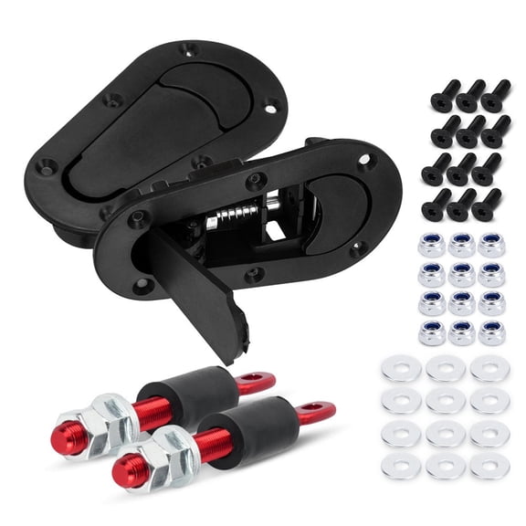 Compatible Car Hood Lock With Key Lock Option Abs Aluminum Alloy Anti Theft