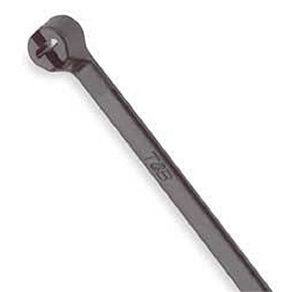 Ty-Rap TY5253MX Cable Tie, 50lb 11.6" Length, Ultraviolet Resistant, Black Nylon with Stainless Steel Locking Device Distributor, Temperature Range -40-185 (Pack of 100)