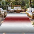 thumbnail image 2 of Outdoor Rug 4x6 Feet, Red Grey White Entryway Rugs Floor Mats, Washable Runner Rug Non Slip, Farmhouse Ombre Color Modern Simple Indoor Outside Rugs for Patios/Porch/Camping, 2 of 9